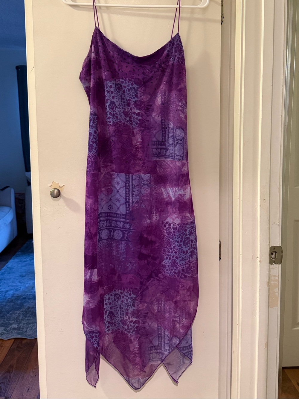 True vintage y2k 2000s era grail asymmetrical purple fairy dress